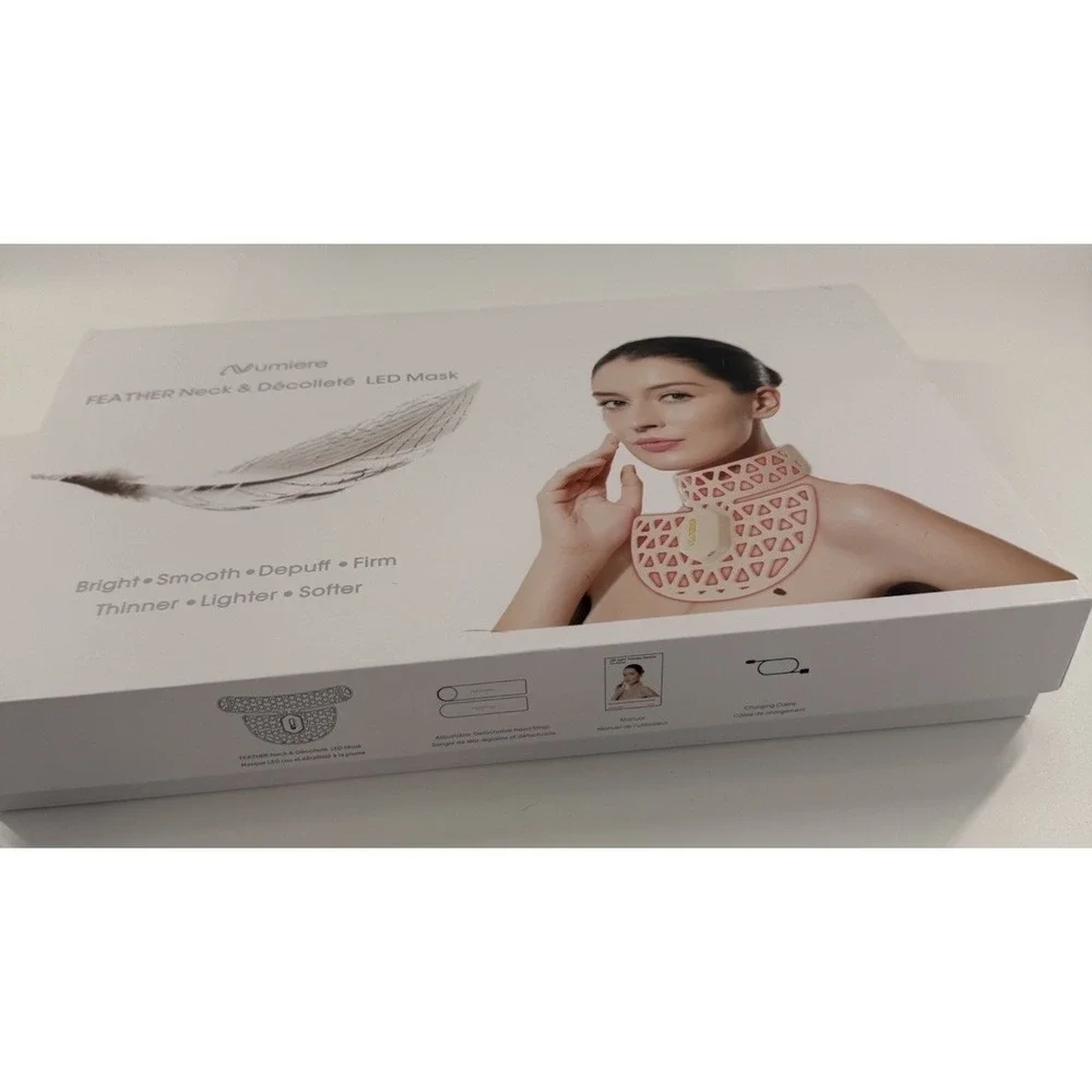 Numiere Feather Neck & Decollete LED Mask Red Light Therapy Anti-Aging- Open Box